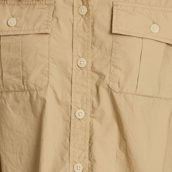 Khaki GAP Relaxed Long Sleeve Button-Front Collared Shirt (NWT) - Picture 5 of 6